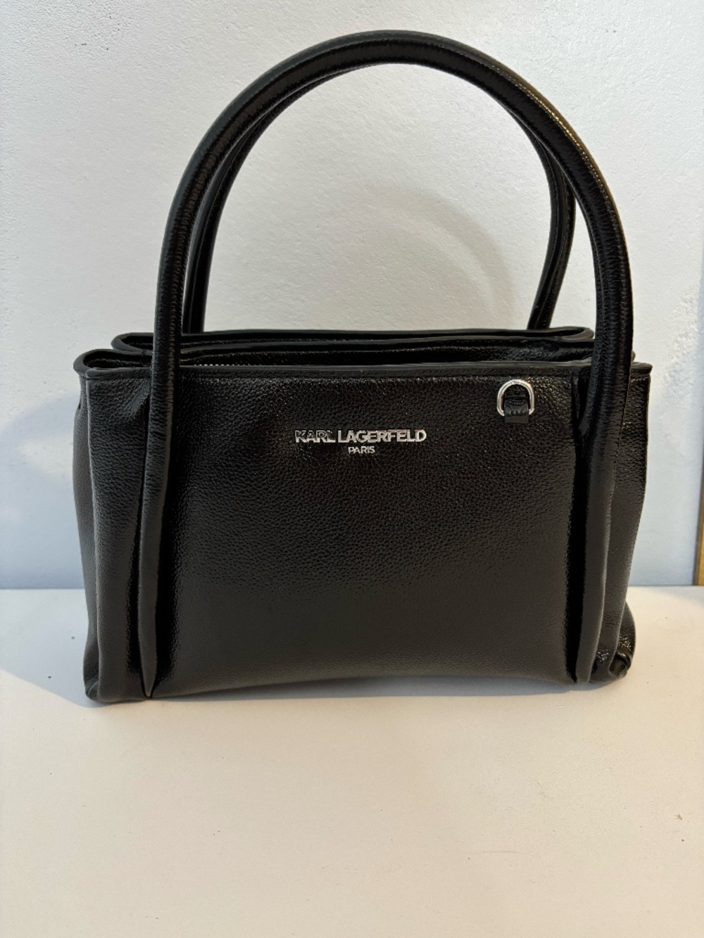Black Karl Lagerfeld leather handbag